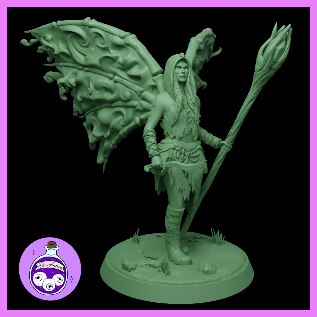 Ella's Arcanum - Wild Hunt - Fey Shadow Huntress - DnD/Pathfinder/TTRPG