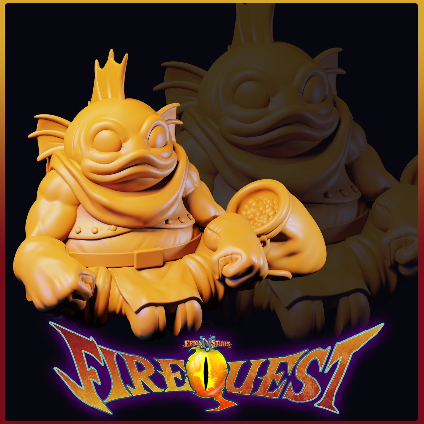Lance Wilkinson - Fire Quest - Fishman - DnD/TTRPG Figure/Miniature