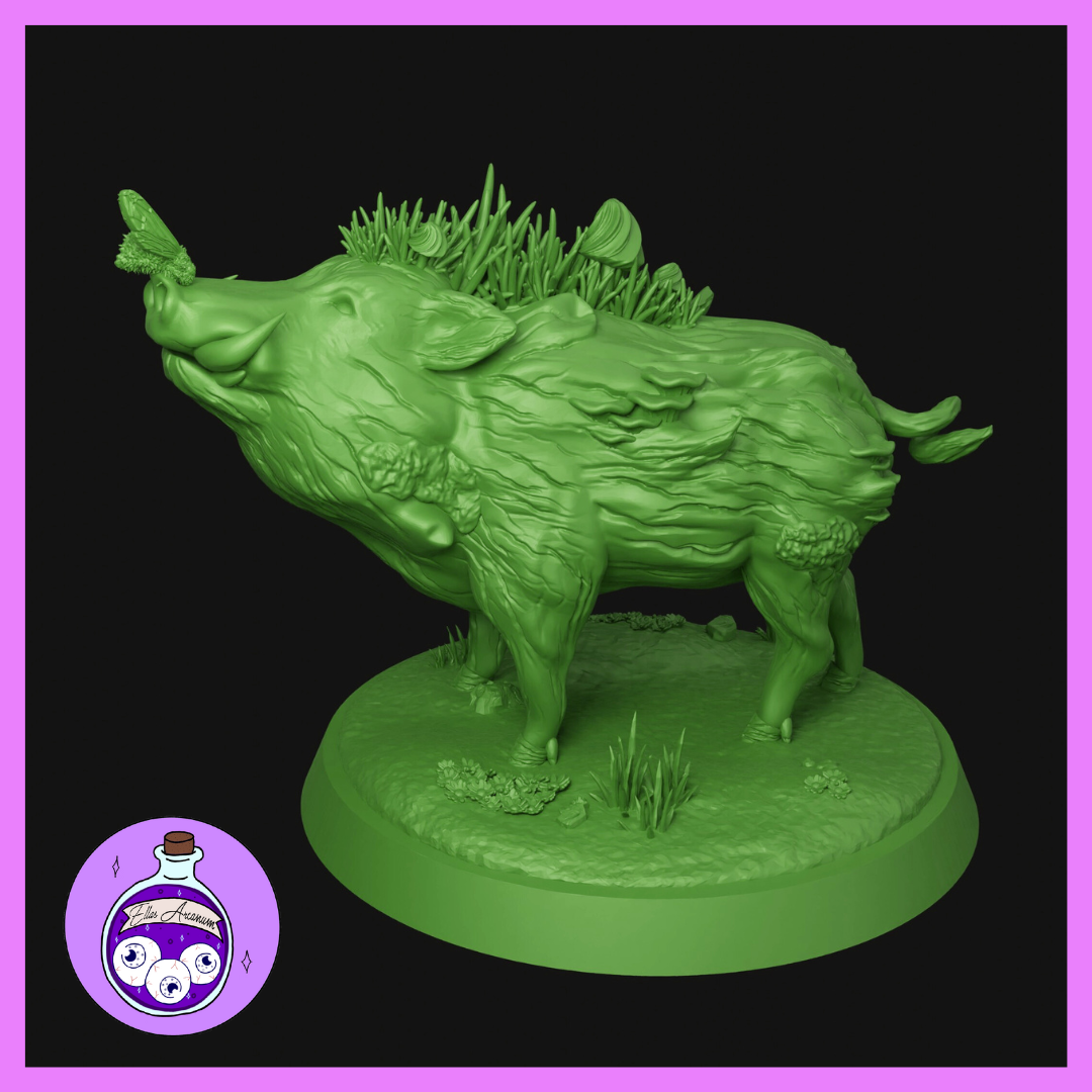 Ella's Arcanum - Wild Hunt - Forest Spirit Boar - DnD/Pathfinder/TTRPG