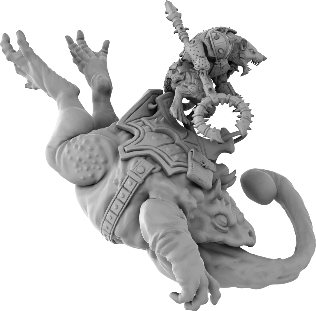 Brayan Nafarrate - Rat w/Frog #1 - DnD/TTRPG Figure/Miniature