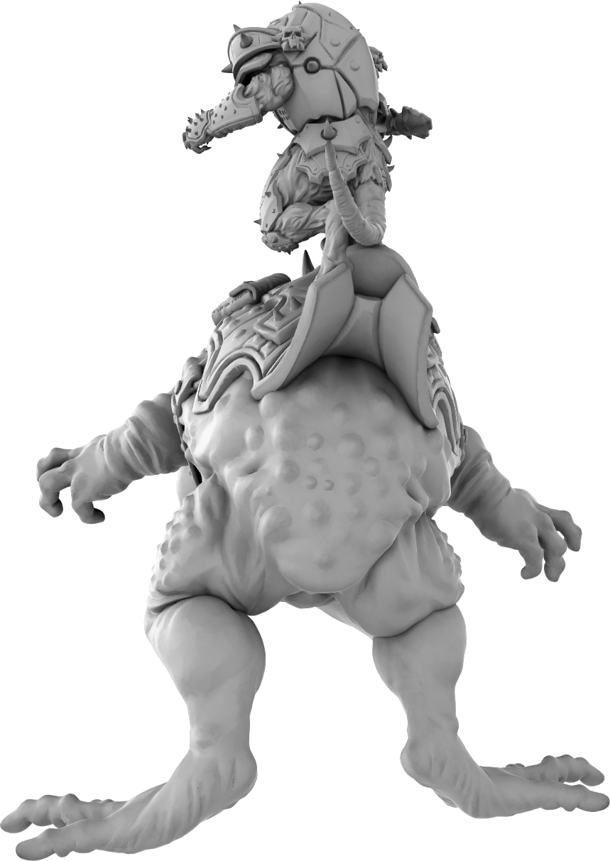 Brayan Nafarrate - Rat w/Frog #3 - DnD/TTRPG Figure/Miniature