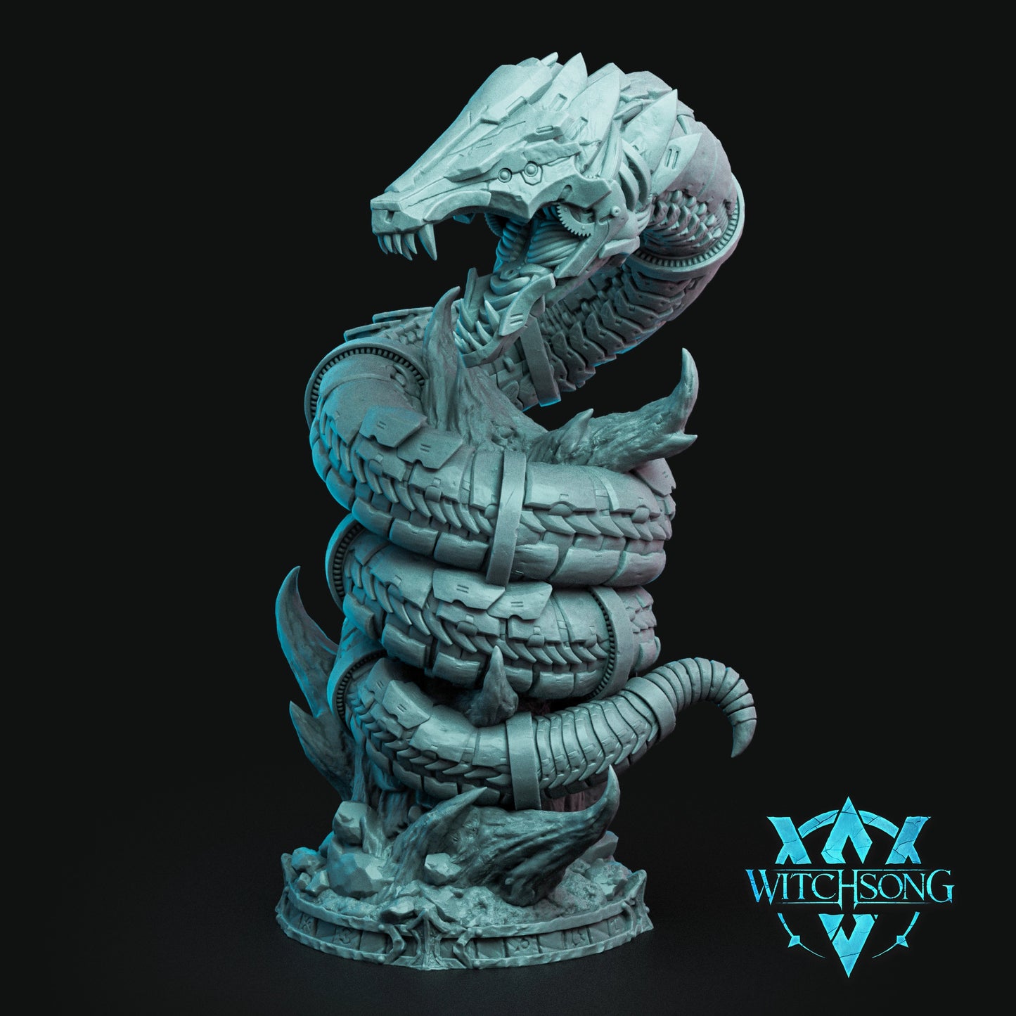 Witchsong Miniatures - Gearworn Serpent - DnD/TTRPG Figure/Miniature
