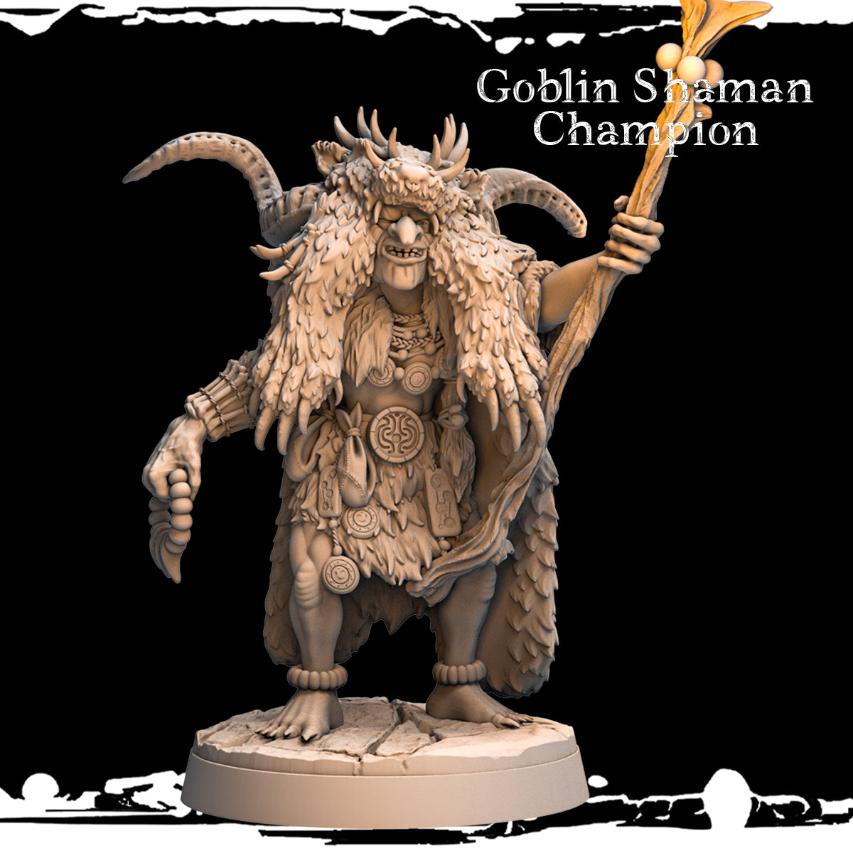 Monolith Arts - Greenskins - Shaman Champion - DnD/TTRPG Figure/Miniature