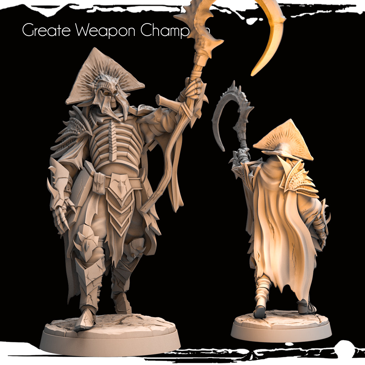Monolith Arts - Skeletons - Greatsword Champion - DnD/TTRPG Figure/Miniature