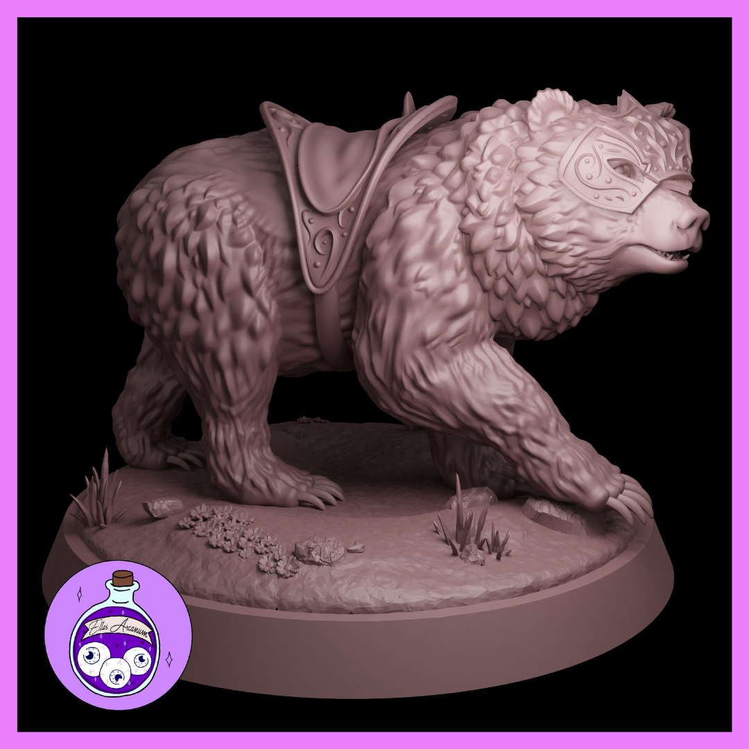 Ella's Arcanum - Wild Hunt - Grizzly Bear Steed - DnD/Pathfinder/TTRPG