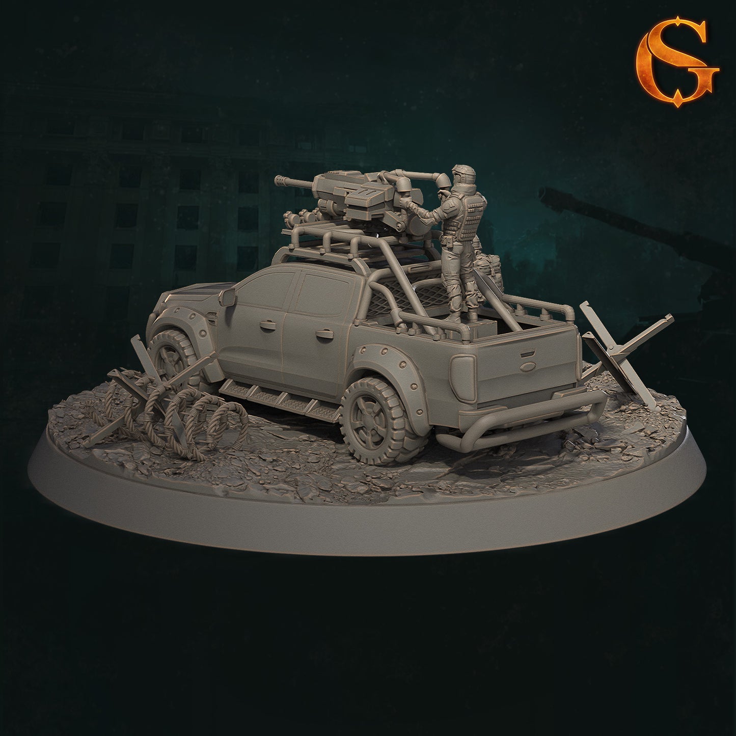 Solgoodcreations - Demonic Incursion in Kharkiv - Gun Truck - DnD/TTRPG Figure/Miniature