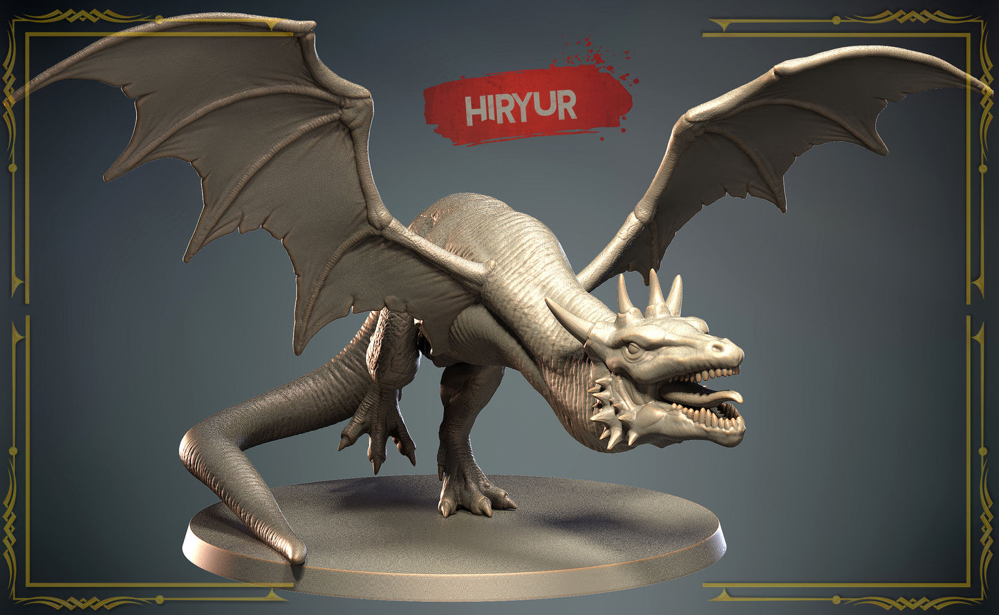 3D IPStudios - Dragons Worlds #1 - Hyriur - DnD/TTRPG Figure/Miniature - Helios3DPrinting