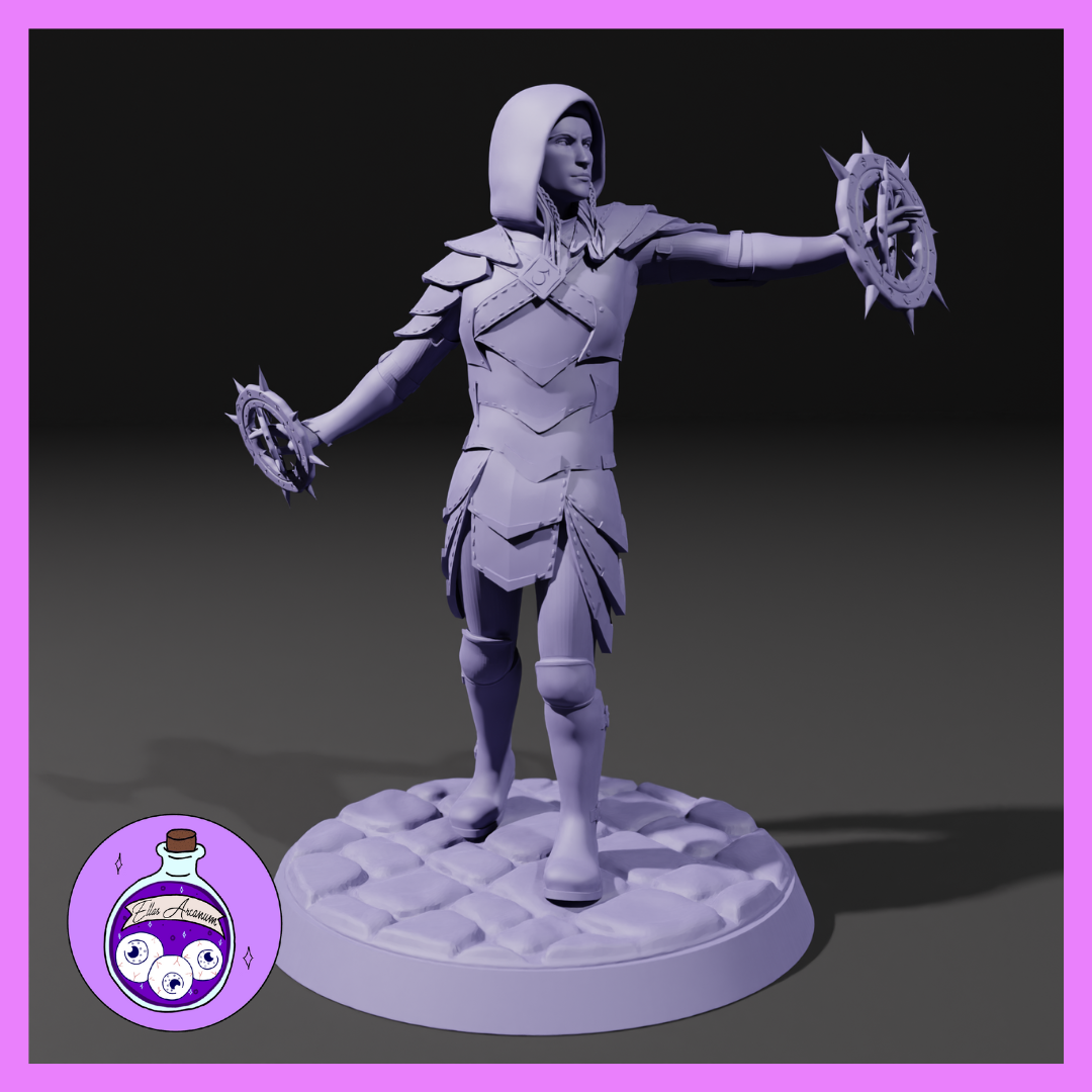 Ella's Arcanum - The Hag's Lair - Half Elf Warlock - DnD/Pathfinder/TTRPG Figure