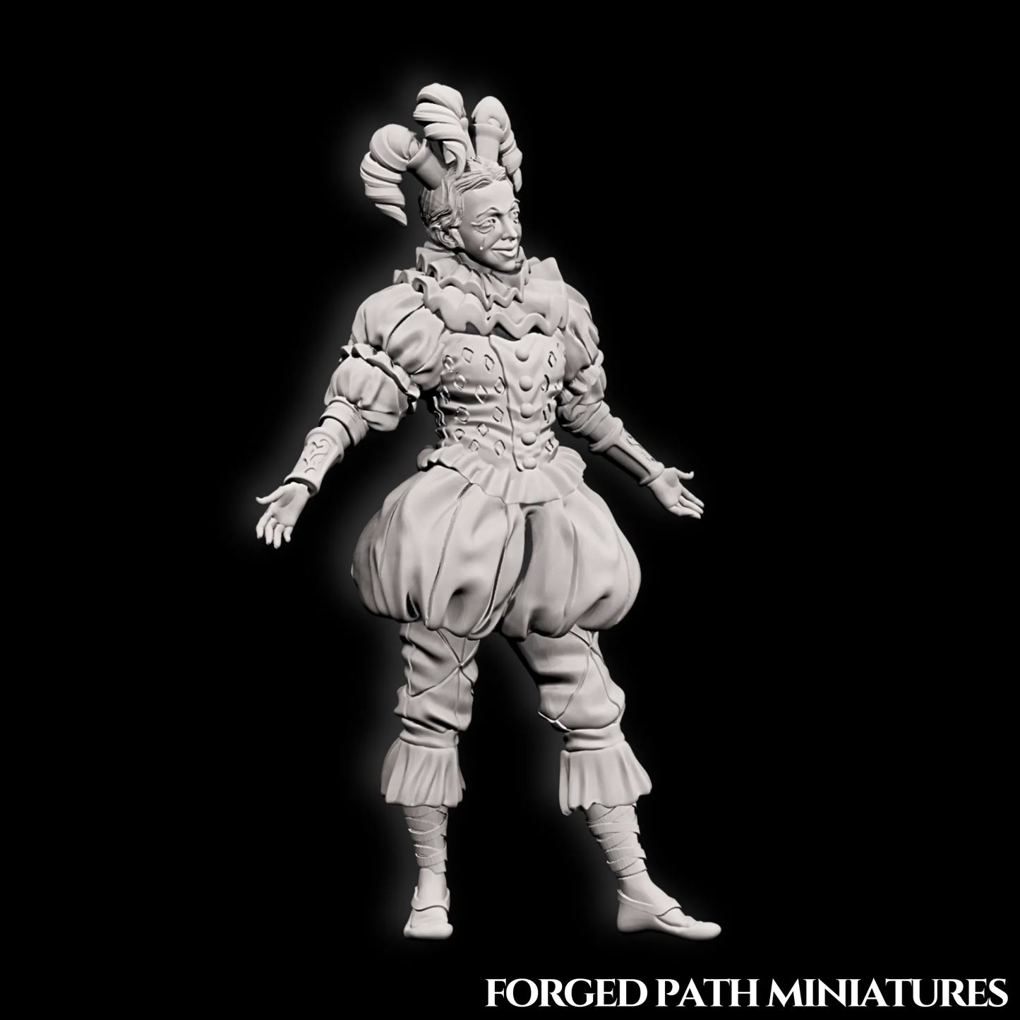 Forged Path - Willowbrook Circus - Harlequin #1 - DnD/Pathfinder/TTRPG Figure