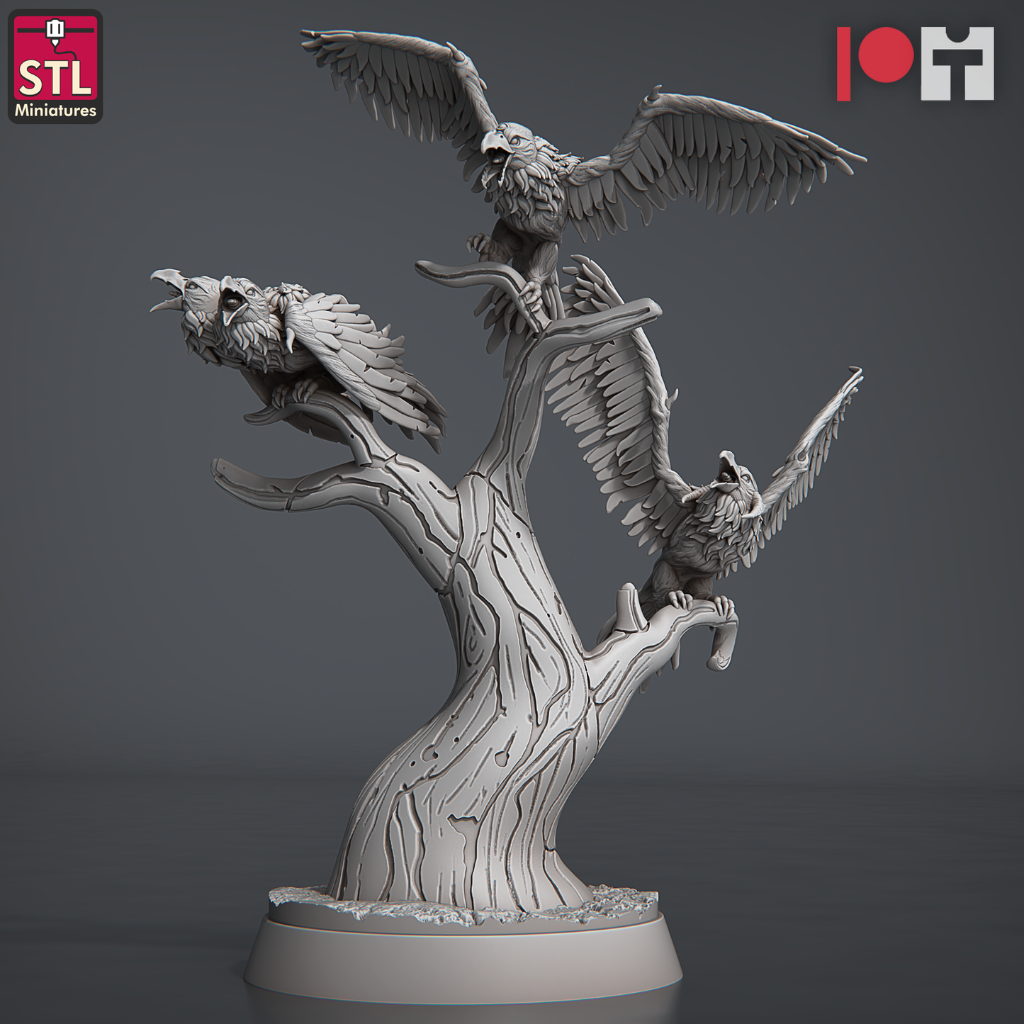 STL Miniatures - Giant Crows - DnD/TTRPG Figure/Miniature
