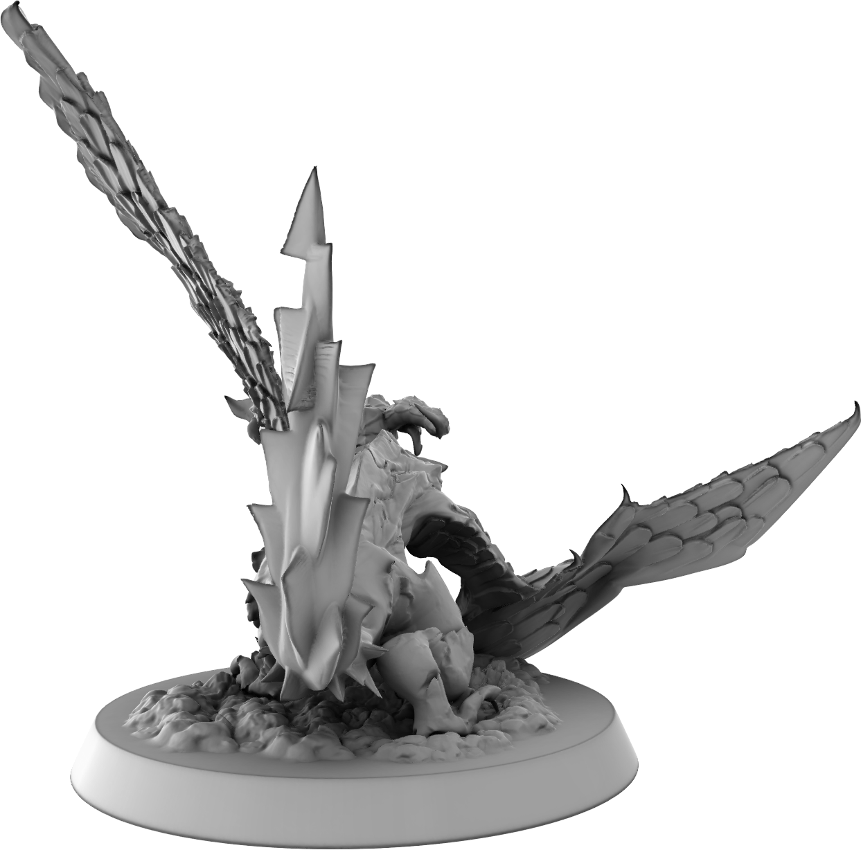 Klaus - Young White Dragon #2 - DnD/TTRPG Figure/Miniature - Helios3DPrinting