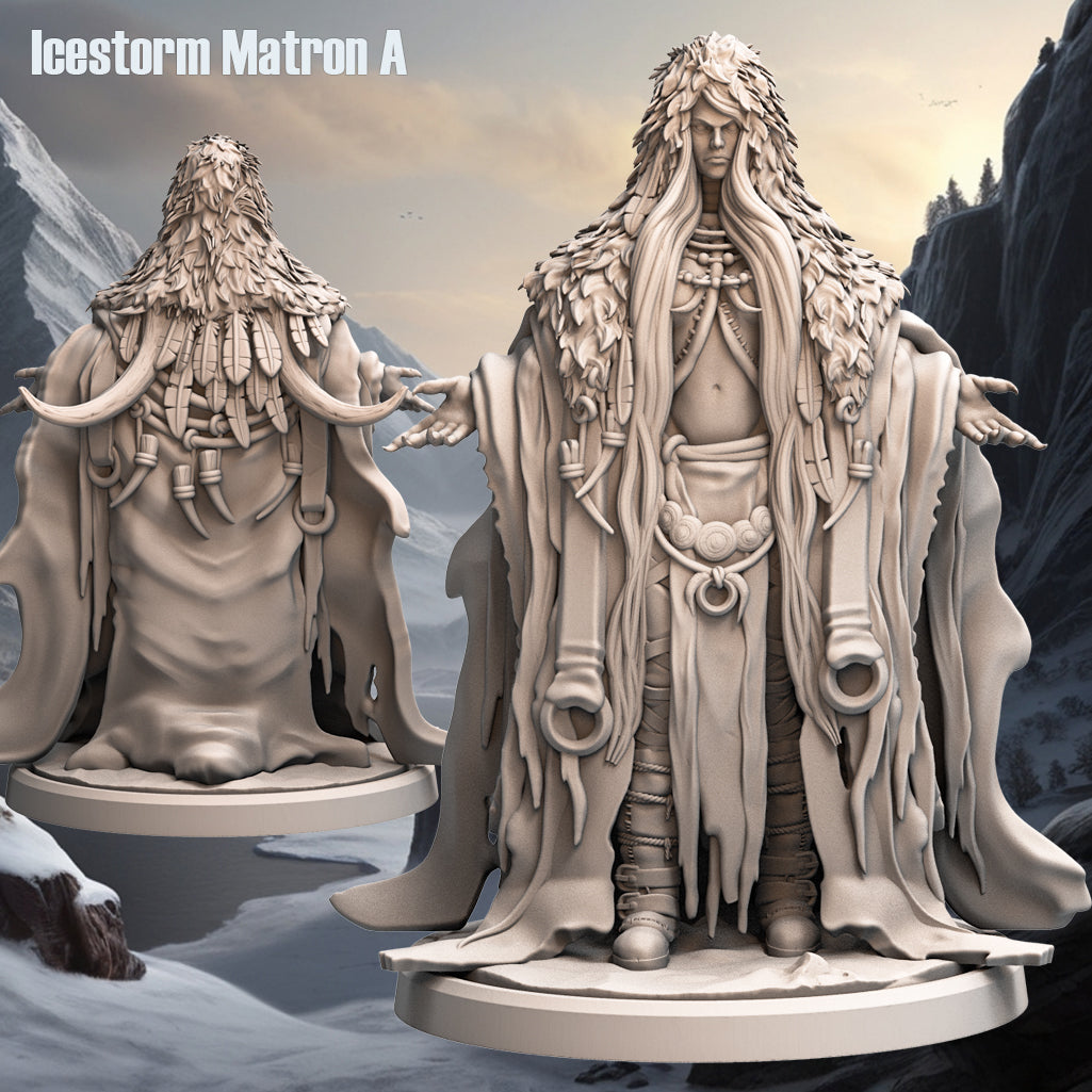 Monolith Arts - Arctic Tribes - Druid #1 - DnD/TTRPG Figure/Miniature