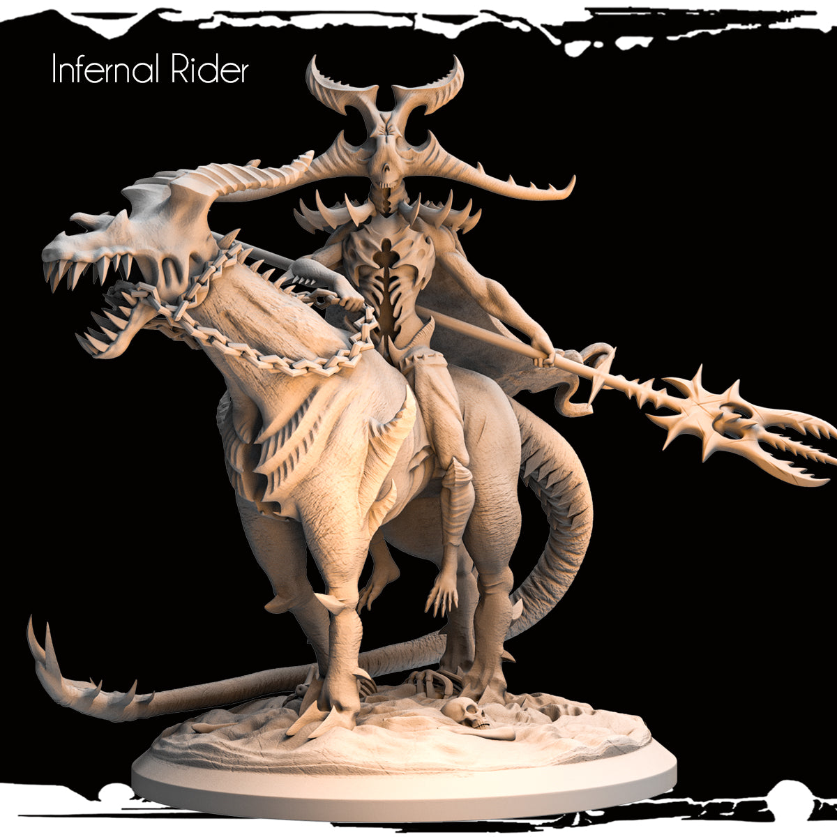 Monolith Arts - Skeletons - Infernal Rider - DnD/TTRPG Figure/Miniature