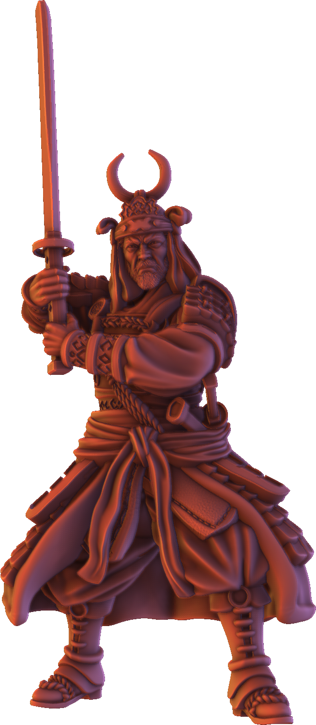 Forged Path - Tokugawa Guardians - Katana - DnD/Pathfinder/TTRPG Figure