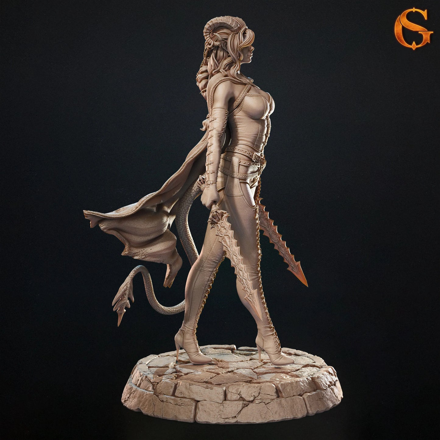 Solgoodcreations - Tiefling Thief Kerata - 75/140mm Pin Up/Figure/Model/Diorama