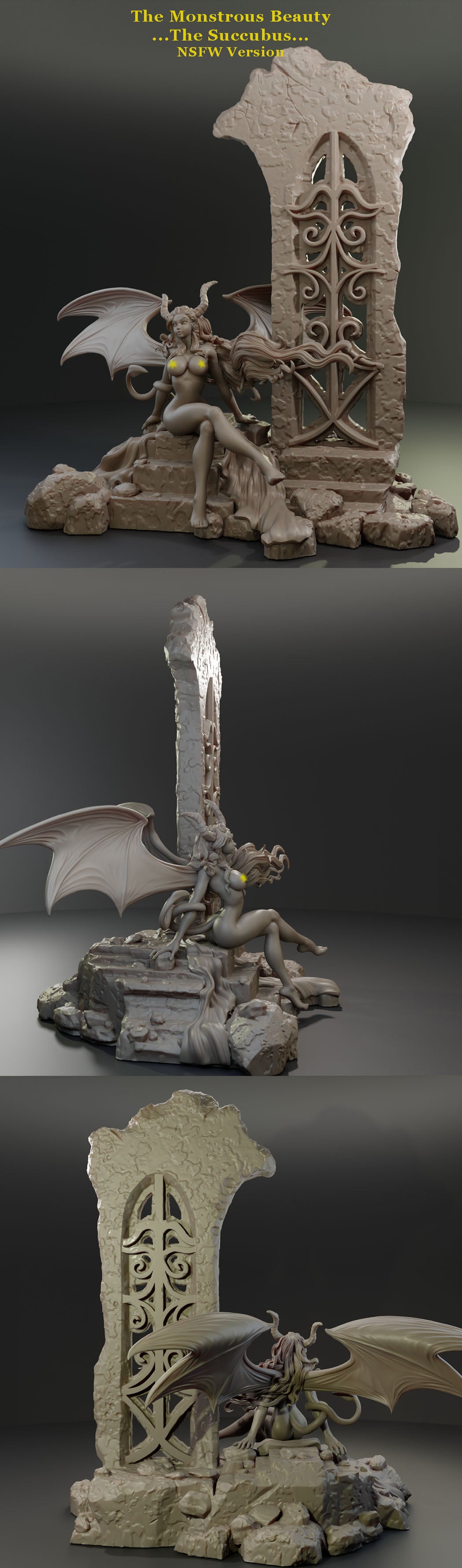 Alain Viesca - Succubi (Lure) - 32/75/120mm Pin Up/Figure/Model/Diorama - Helios3DPrinting