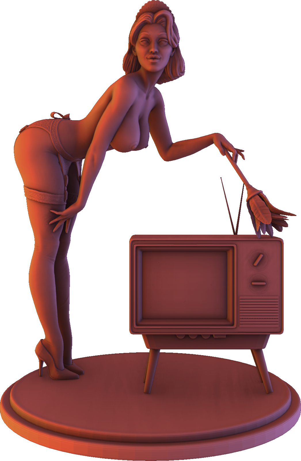 Alexa - Retro Girls - Maid - 100mm Pin Up/Figure/Model/Diorama