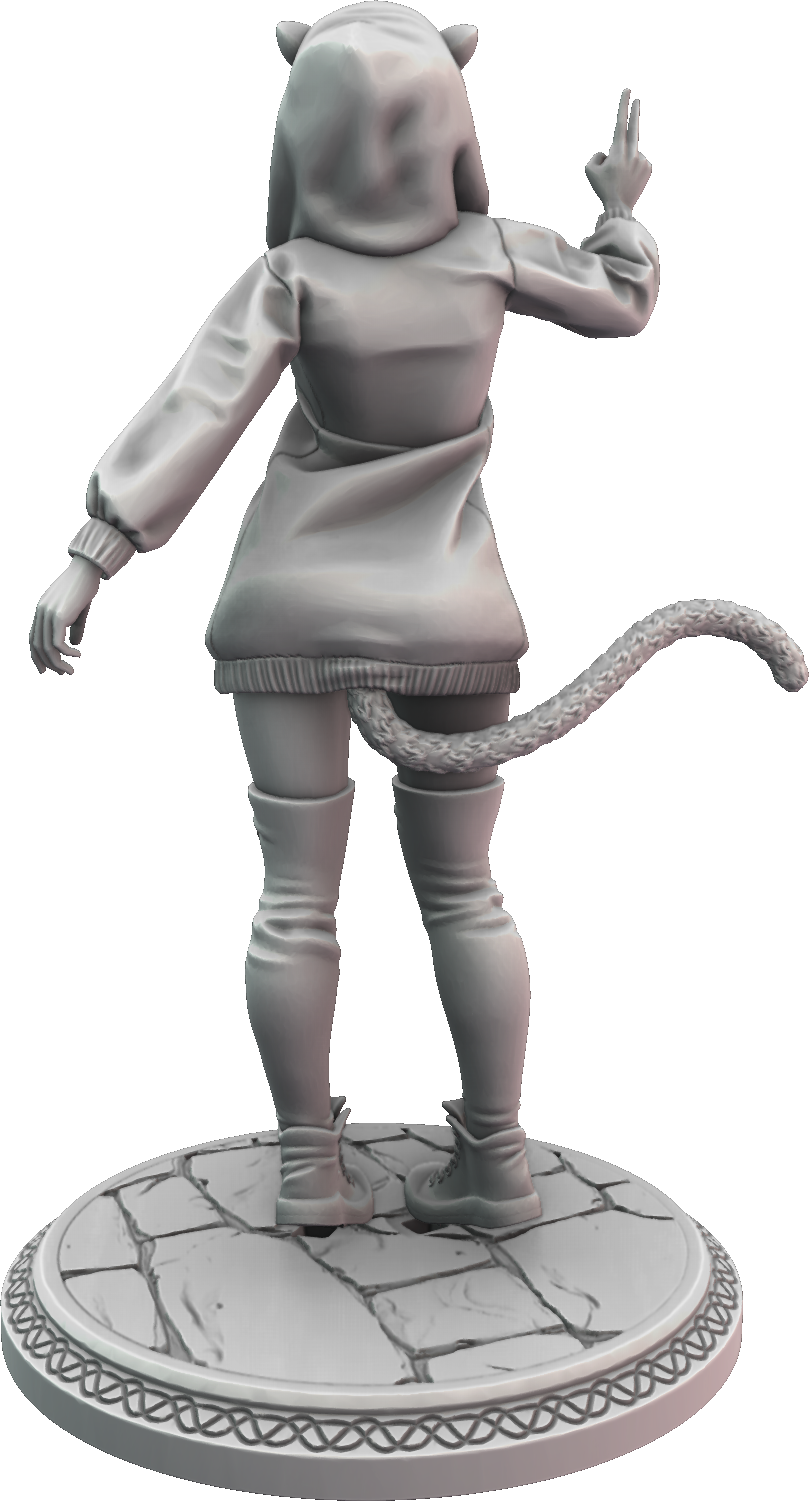 Wild Miniatures - Neko Girls - Mika - 75mm Pin Up/Figure/Model/Diorama