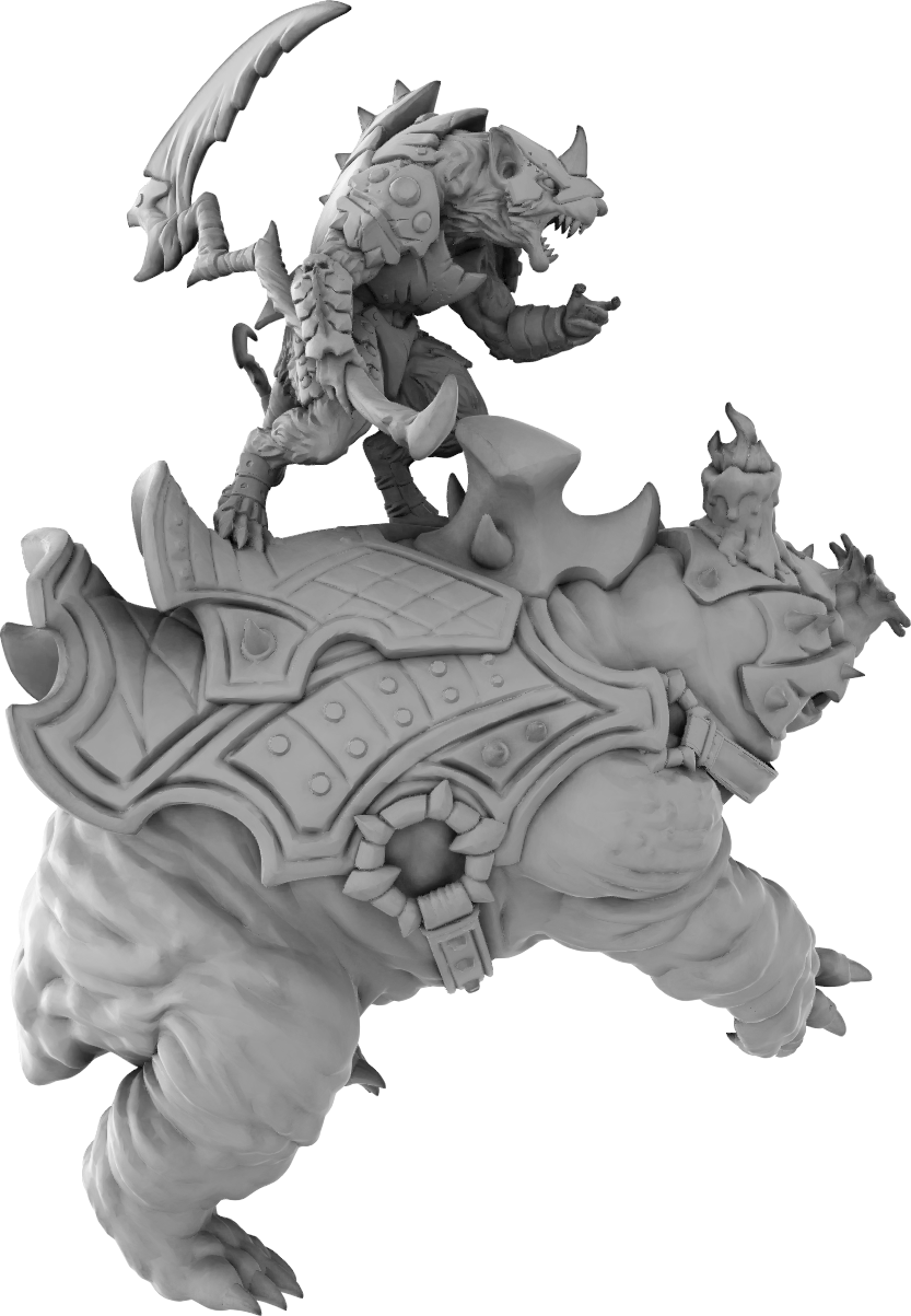 Brayan Nafarrate - Rat w/Mole #3 - DnD/TTRPG Figure/Miniature