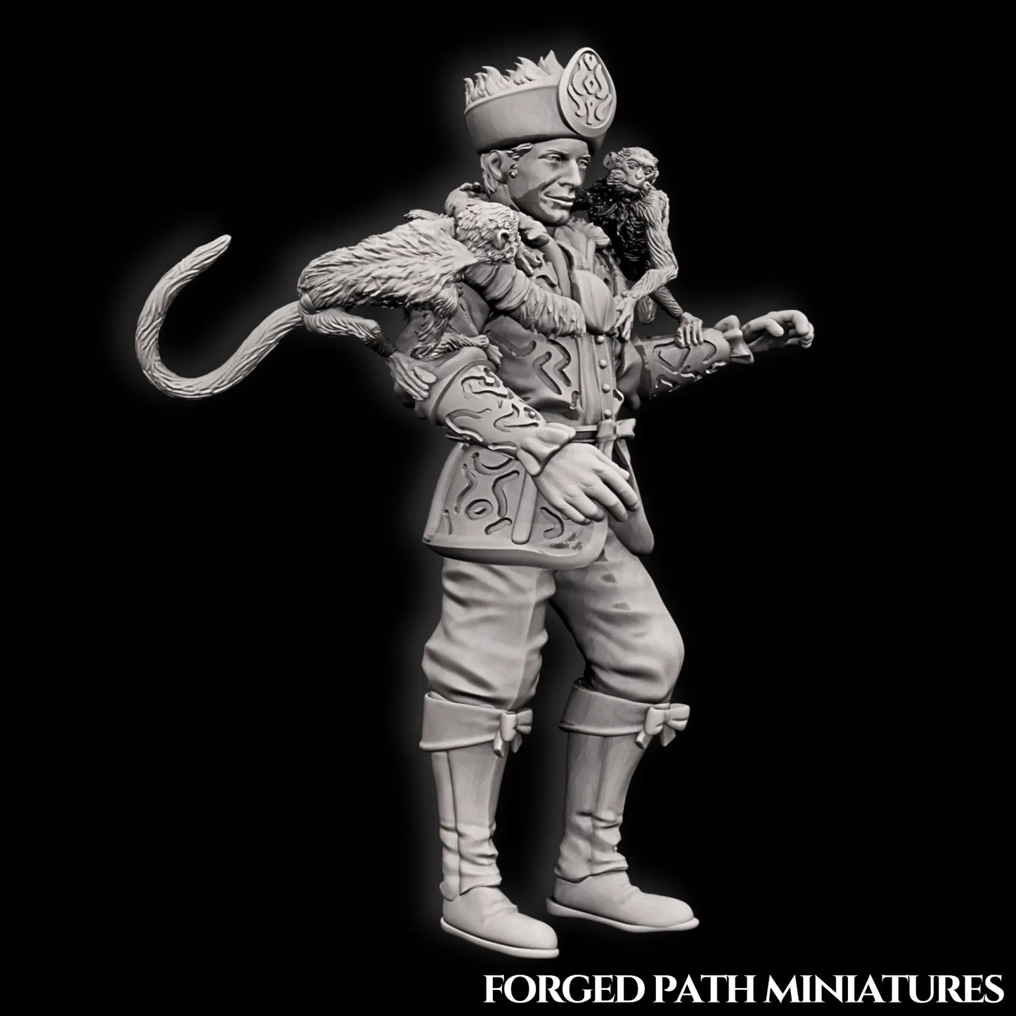 Forged Path - Willowbrook Circus - Monkey Trainer - DnD/Pathfinder/TTRPG Figure