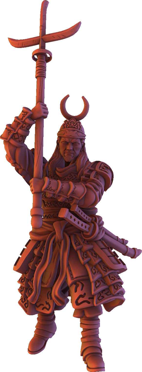 Forged Path - Tokugawa Guardians - Naginata - DnD/Pathfinder/TTRPG Figure