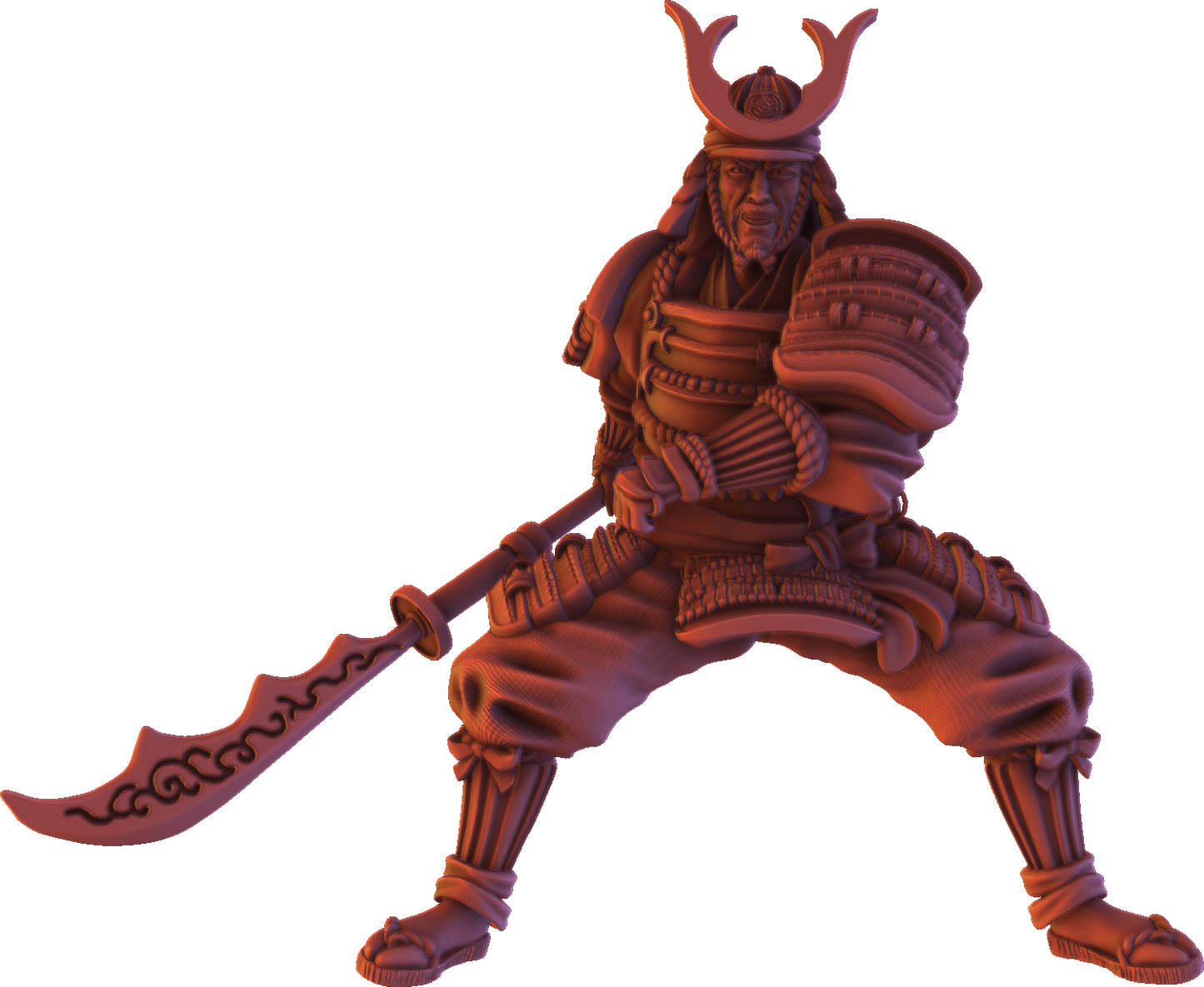 Forged Path - Tokugawa Bushido - Cavalry Naginata - DnD/Pathfinder/TTRPG Figure