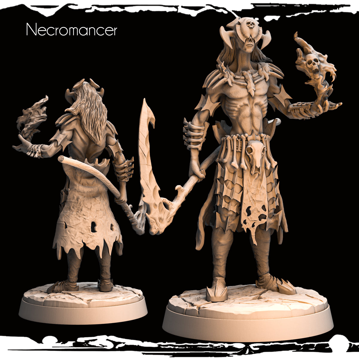 Monolith Arts - Skeletons - Necromancer - DnD/TTRPG Figure/Miniature
