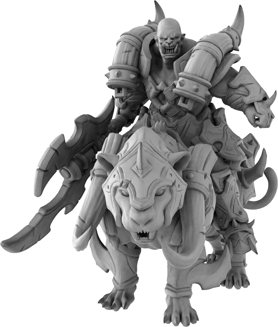 Brayan Nafarrate - Orc w/Puma #1 - DnD/TTRPG Figure/Miniature