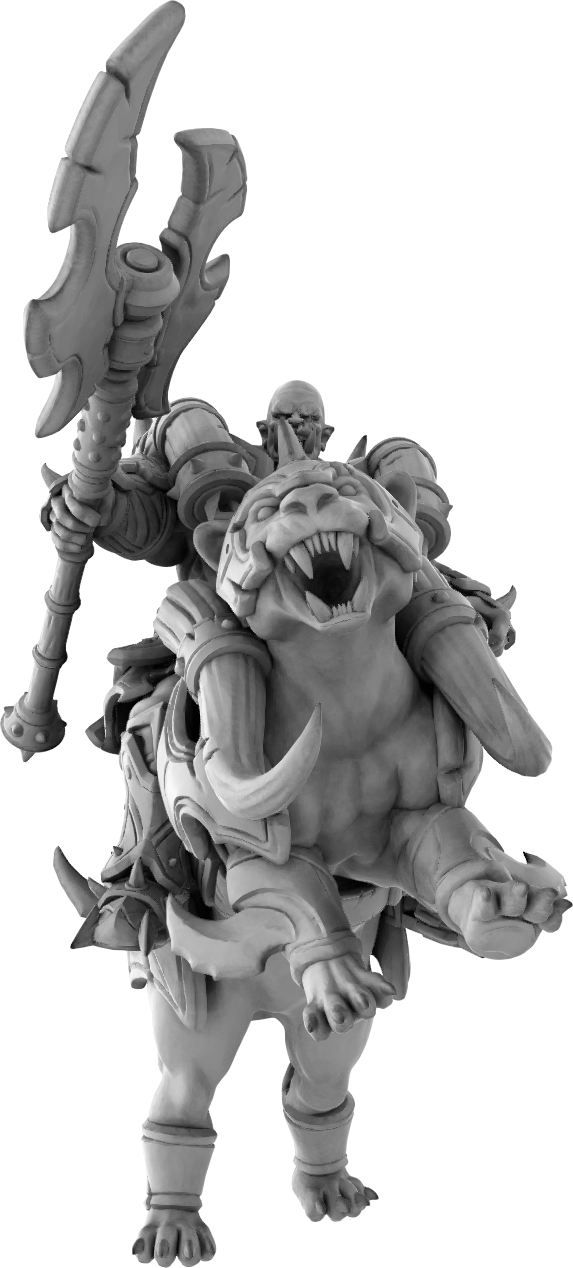 Brayan Nafarrate - Orc w/Puma #2 - DnD/TTRPG Figure/Miniature