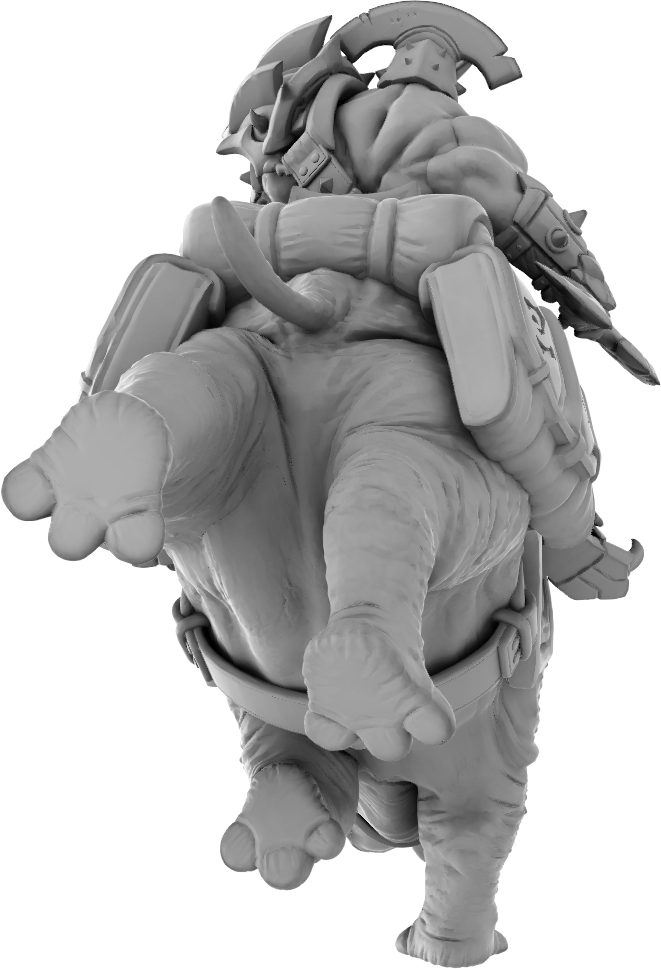 Brayan Nafarrate - Orc w/Rhino #3 - DnD/TTRPG Figure/Miniature