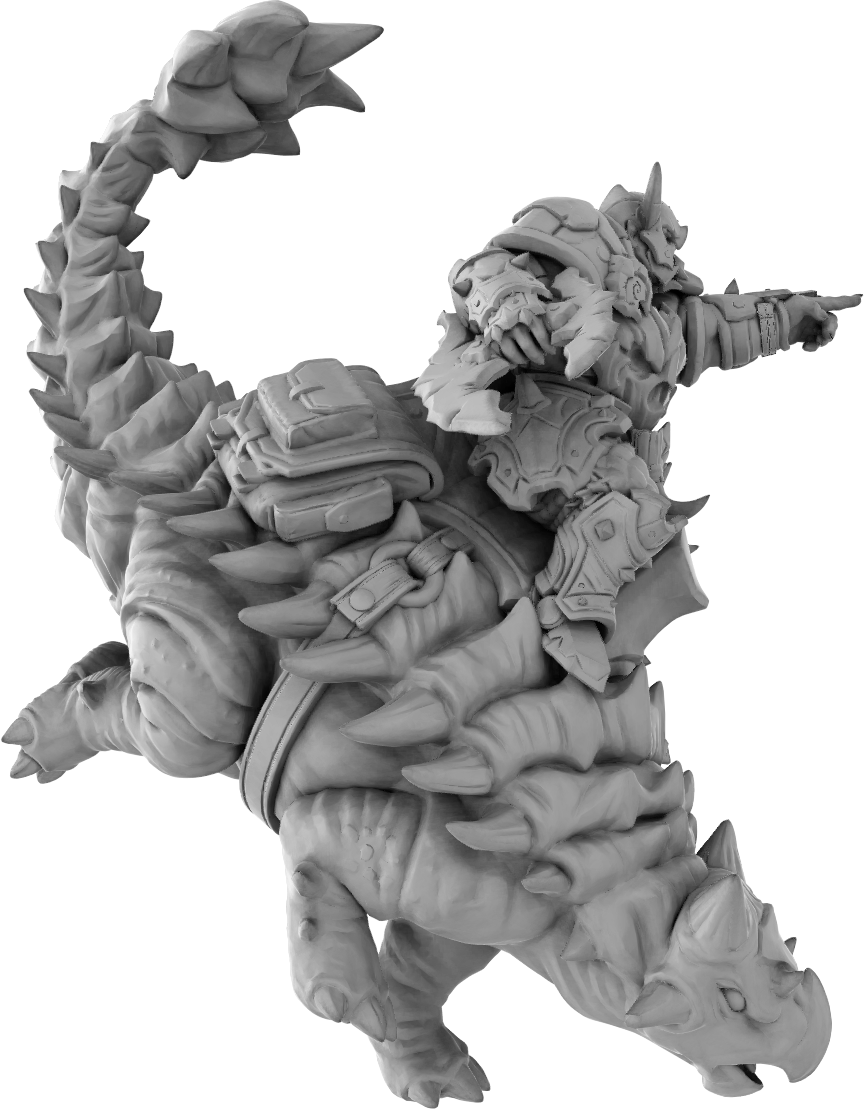 Brayan Nafarrate - Orc w/Ankylosaurus #1 - DnD/TTRPG Figure/Miniature