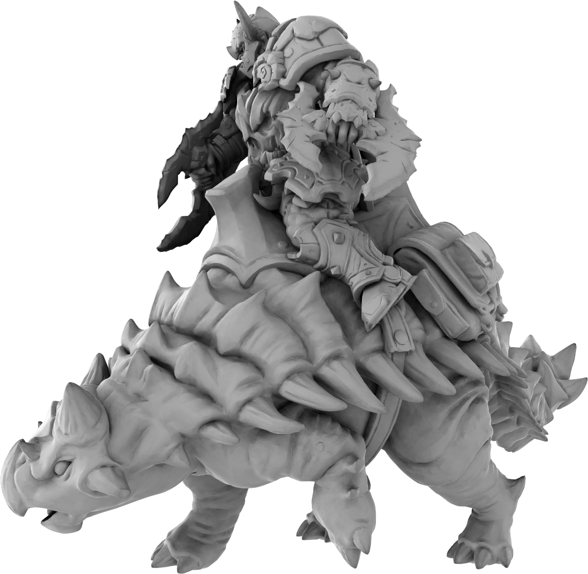 Brayan Nafarrate - Orc w/Ankylosaurus #2 - DnD/TTRPG Figure/Miniature