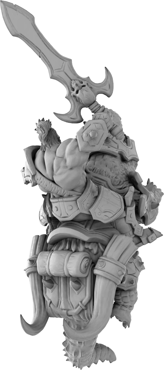 Brayan Nafarrate - Orc w/alligator #1 - DnD/TTRPG Figure/Miniature