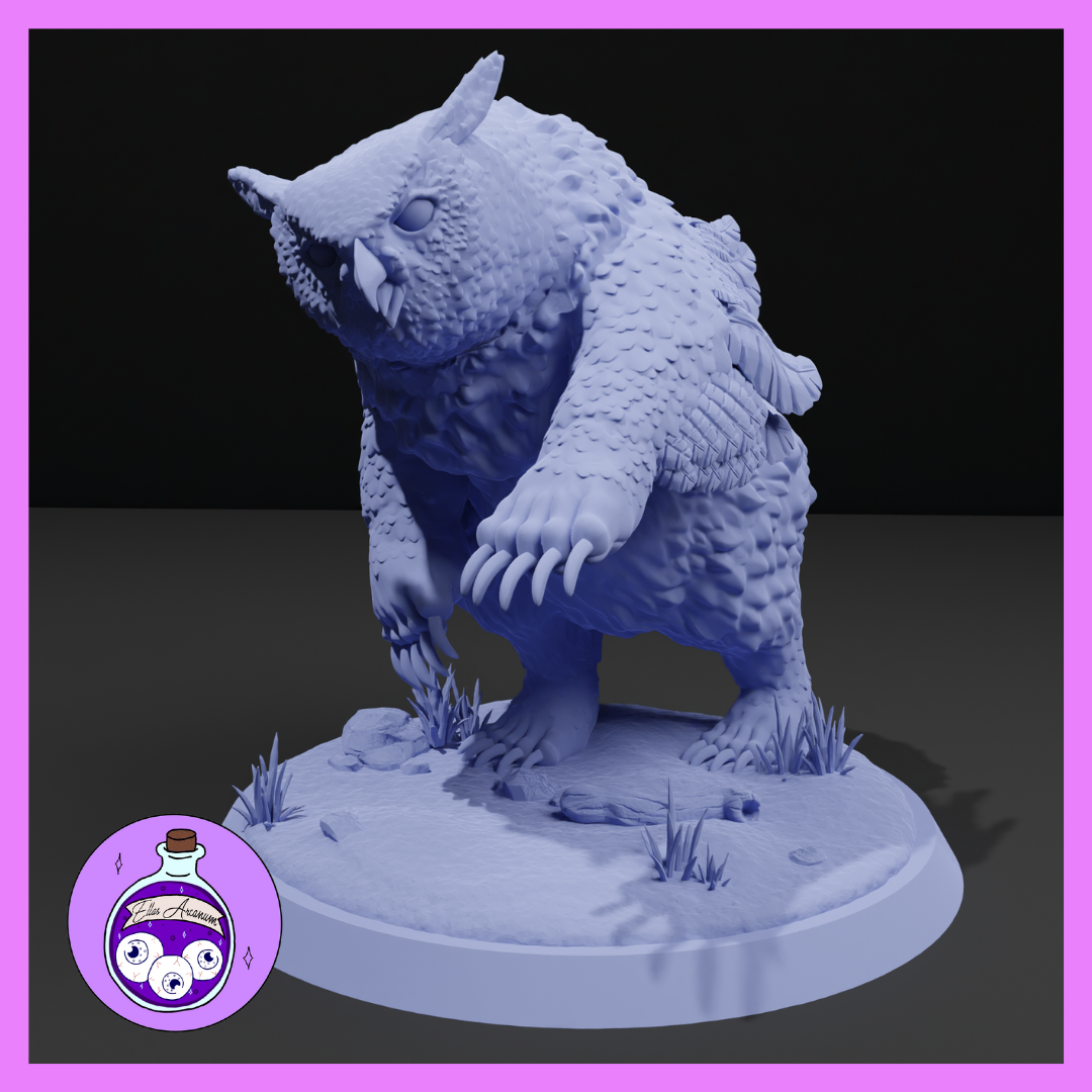Ella's Arcanum - RPG Essentials #1 - Owlbear - 2 Poses - DnD/Pathfinder/TTRPG