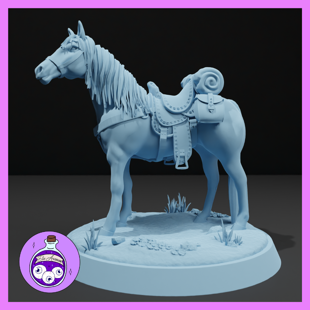 Ella's Arcanum - RPG Essentials #1 - Horses - DnD/Pathfinder/TTRPG Figure