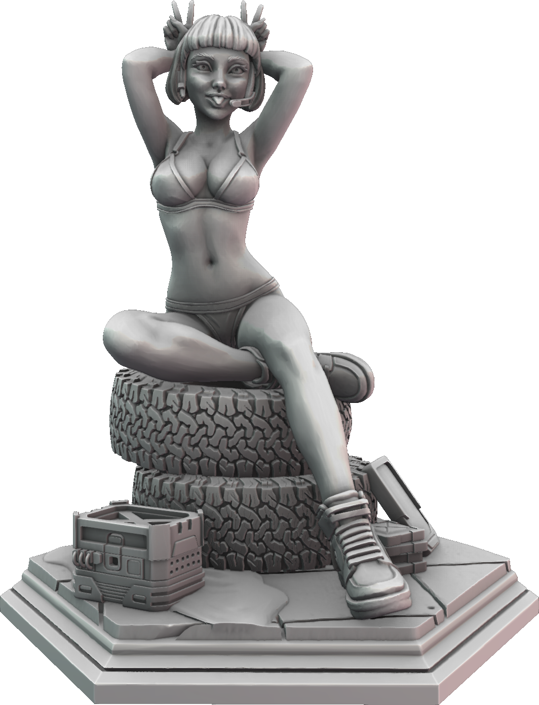 Claudia Sculpts - Cyberpunk Girls - Pixie - 75mm Pin Up/Figure/Model/Diorama