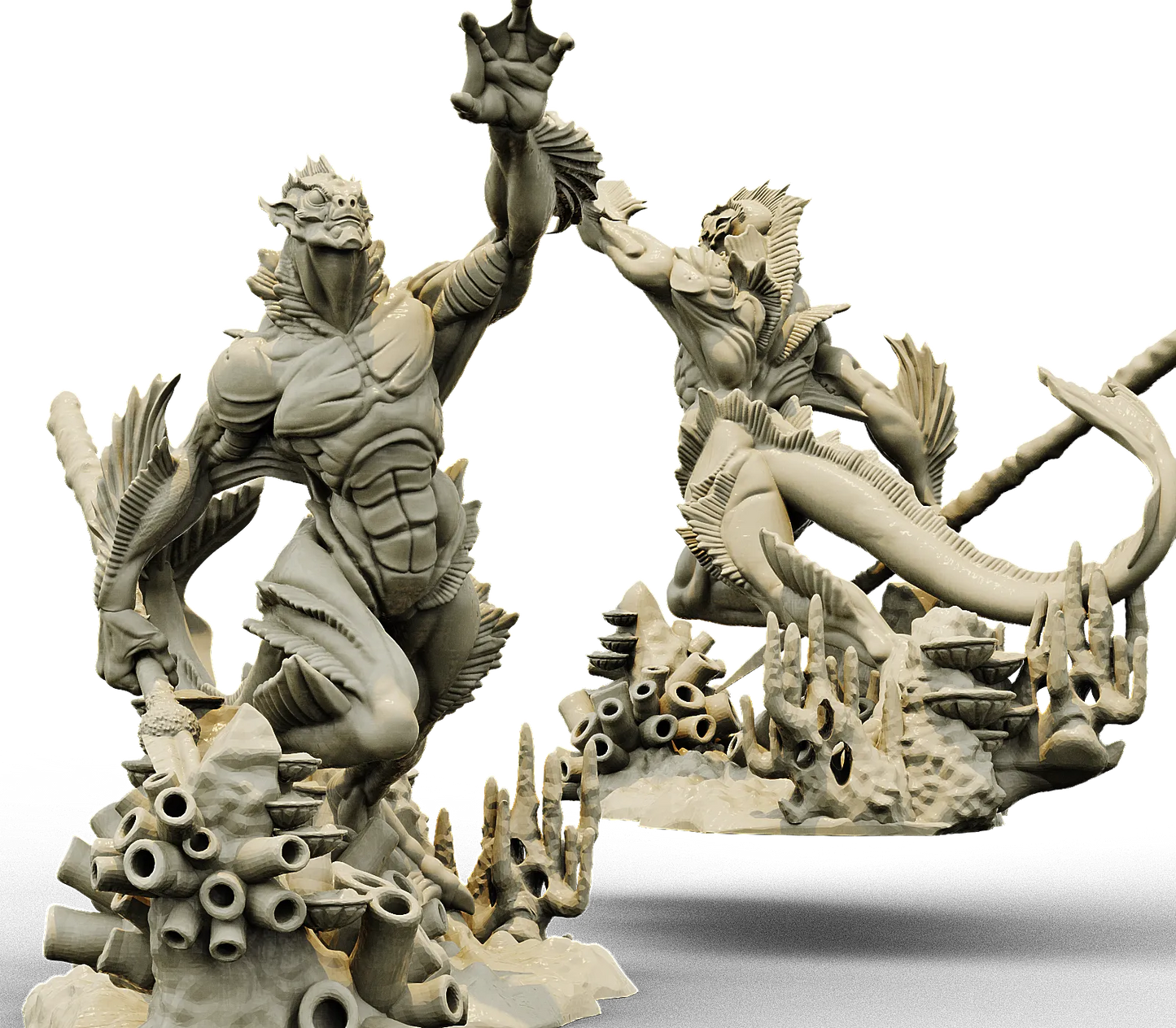 Brayan Nafarrate - Bestiary #4 - Sahuagin - DnD/TTRPG Figure/Miniature