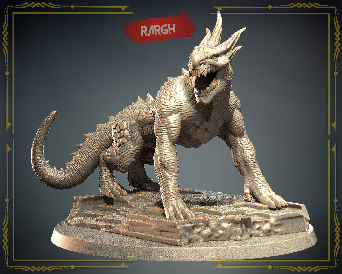 3D IPStudios - Dragons Worlds #1 - Rargh - DnD/TTRPG Figure/Miniature - Helios3DPrinting