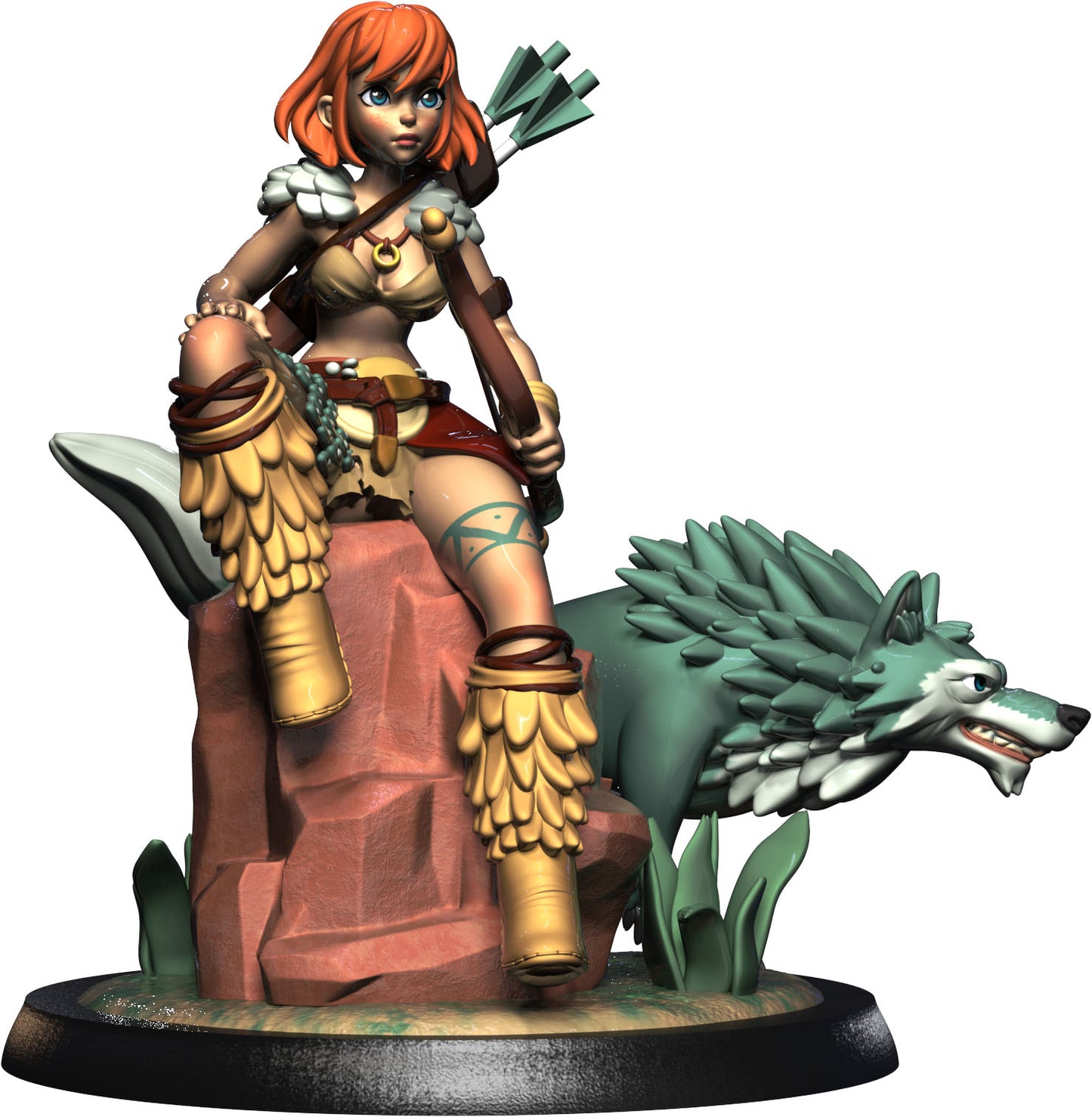 3D IPStudios - Sienna The Firehunter - Pin Up/Figure/Model/Diorama - Helios3DPrinting