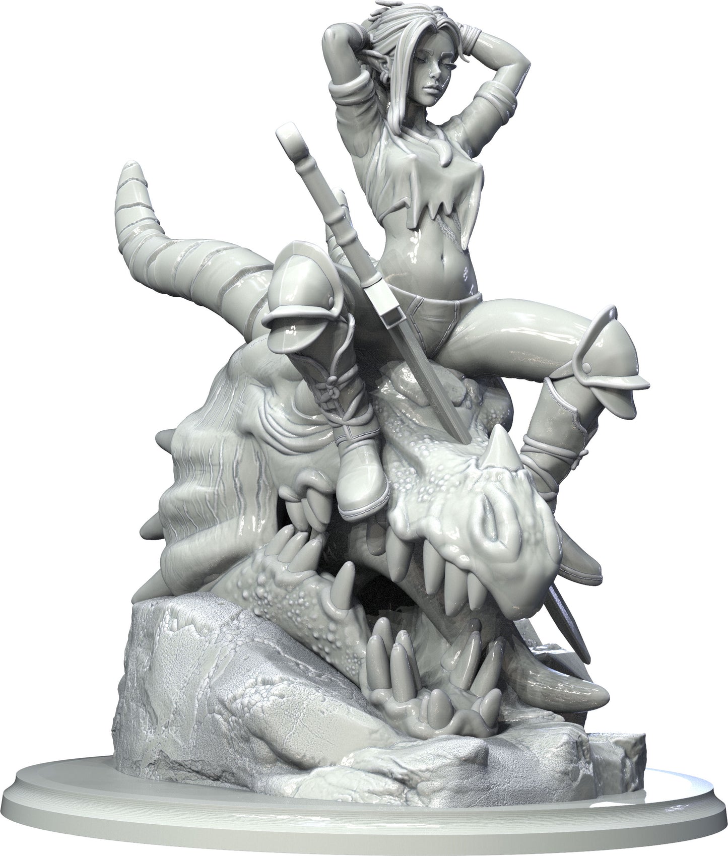 3D IPStudios - Nimrodel the Dragon Hunter - Pin Up/Figure/Model/Diorama - Helios3DPrinting