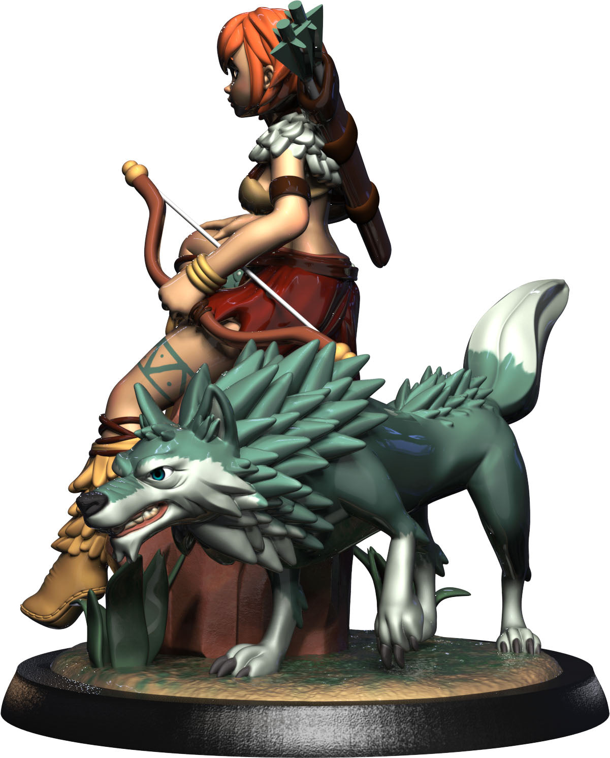 3D IPStudios - Sienna The Firehunter - Pin Up/Figure/Model/Diorama - Helios3DPrinting