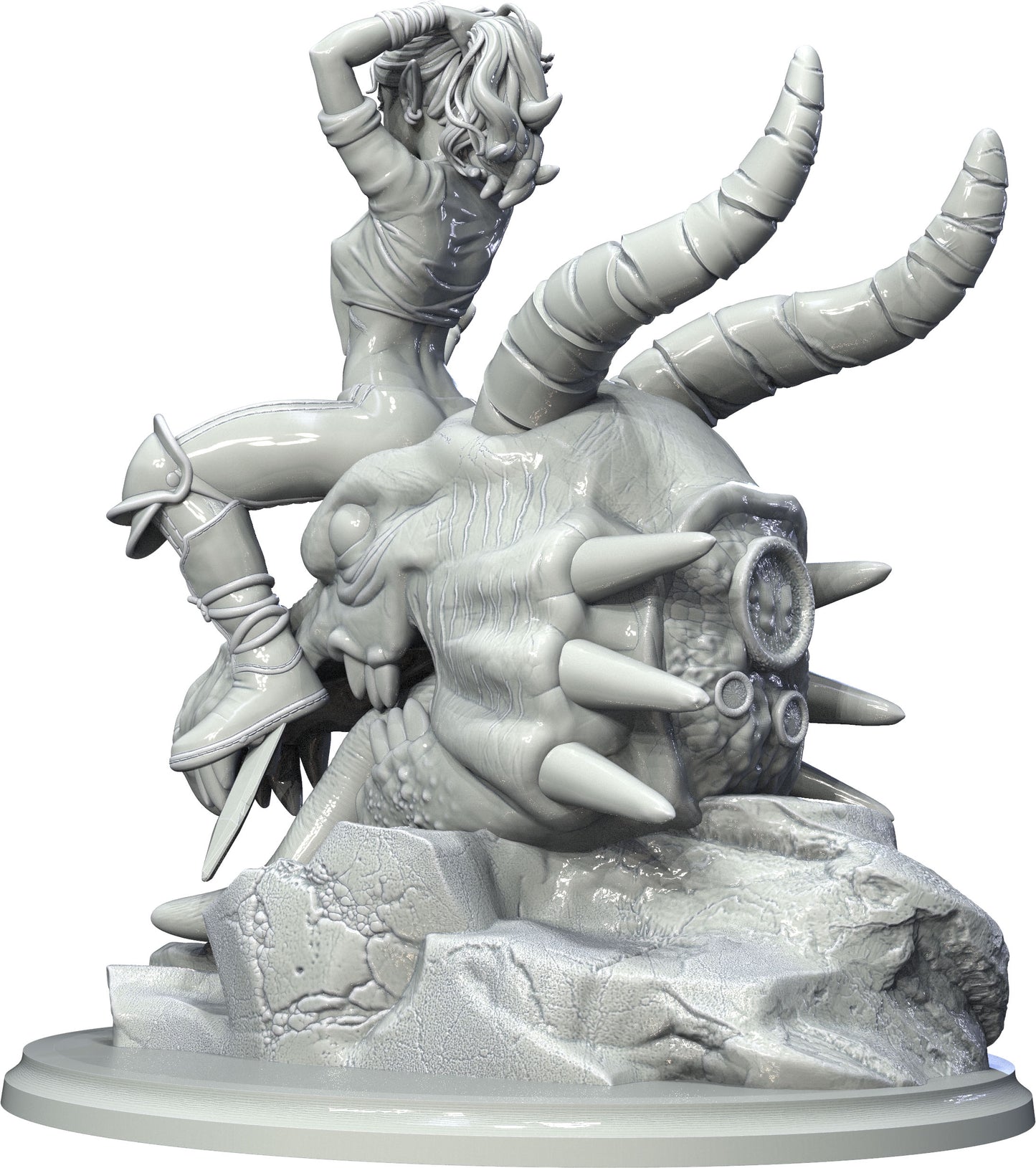 3D IPStudios - Nimrodel the Dragon Hunter - Pin Up/Figure/Model/Diorama - Helios3DPrinting