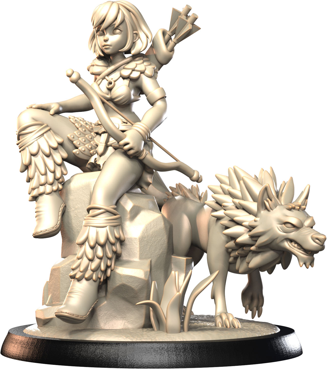 3D IPStudios - Sienna The Firehunter - Pin Up/Figure/Model/Diorama - Helios3DPrinting