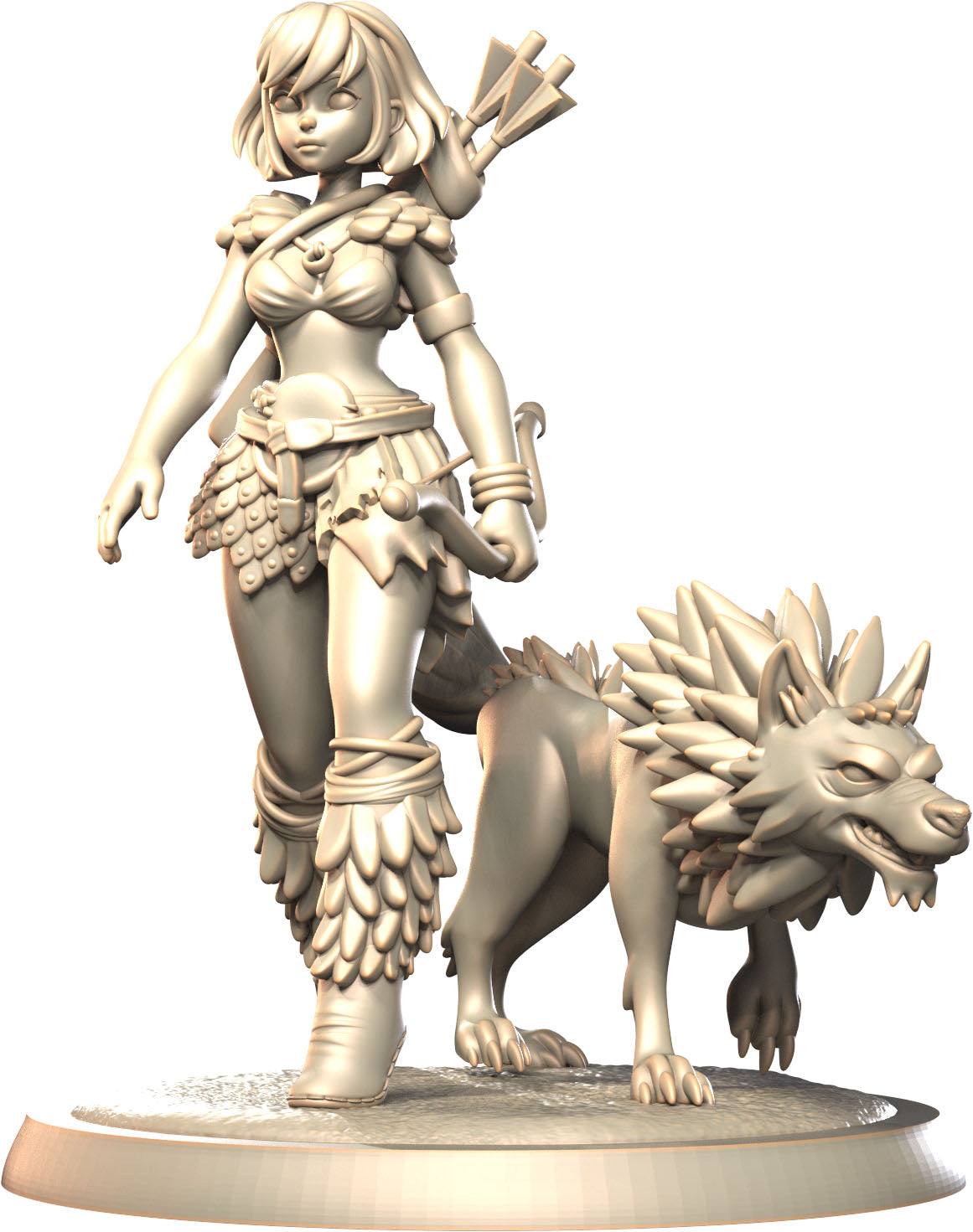 3D IPStudios - Sienna The Firehunter - Pin Up/Figure/Model/Diorama - Helios3DPrinting