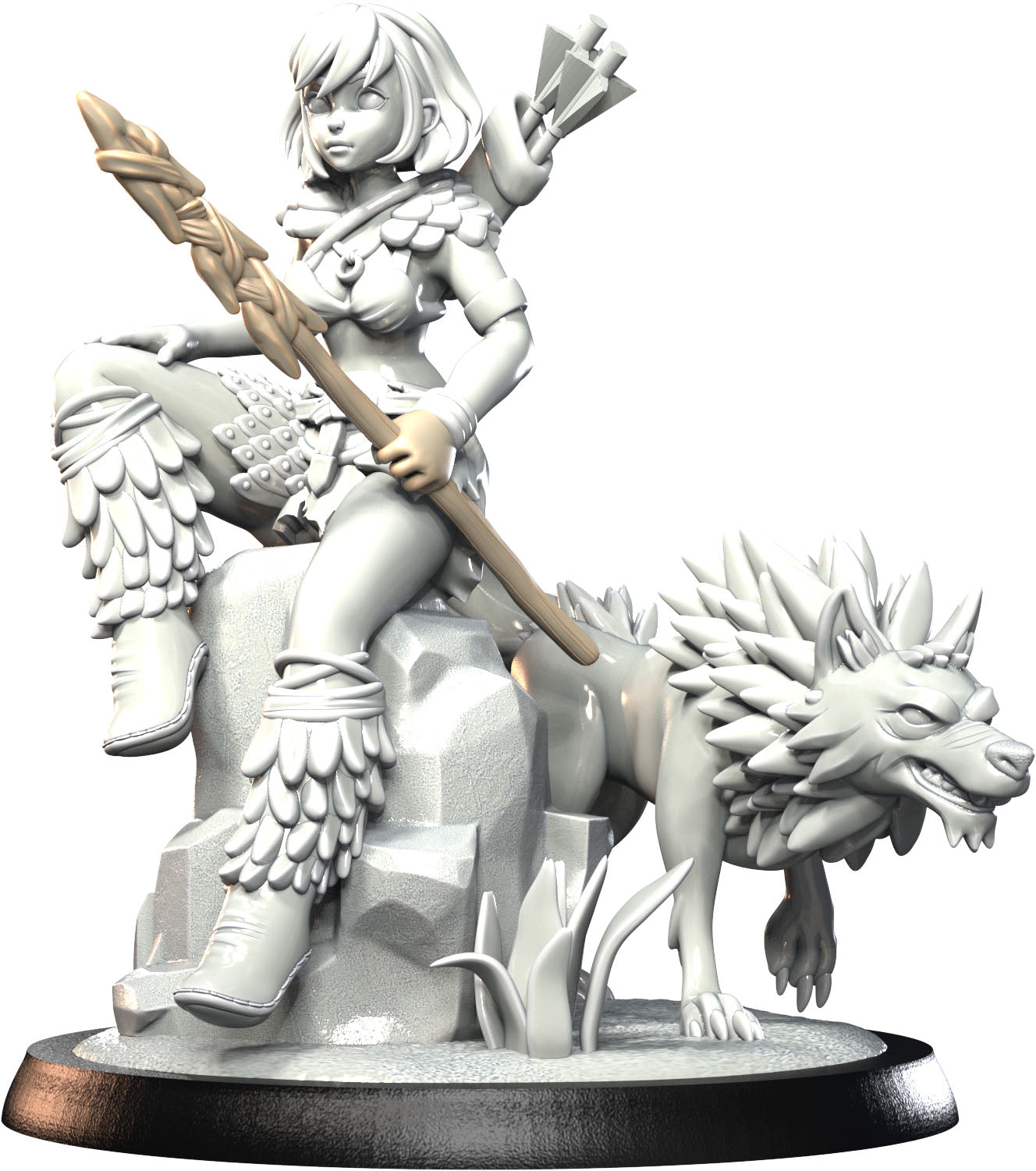 3D IPStudios - Sienna The Firehunter - Pin Up/Figure/Model/Diorama - Helios3DPrinting