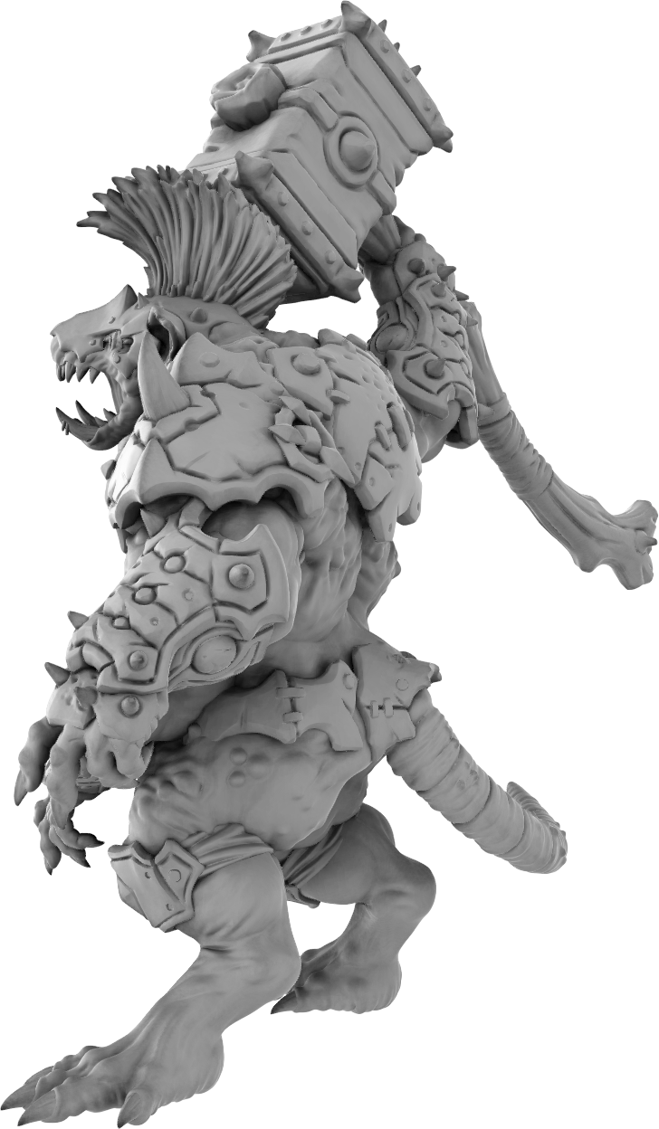 Brayan Nafarrate - Rat Berserker #1 - DnD/TTRPG Figure/Miniature