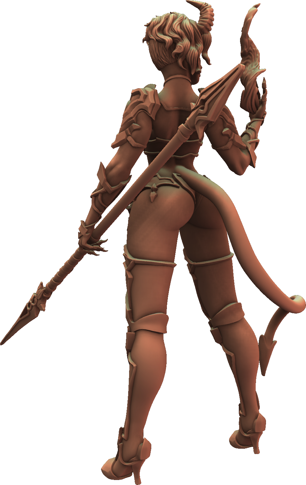 Jugglers Miniatures - Tiefling Warrior #2 - DnD/TTRPG/Roleplaying/Wargames