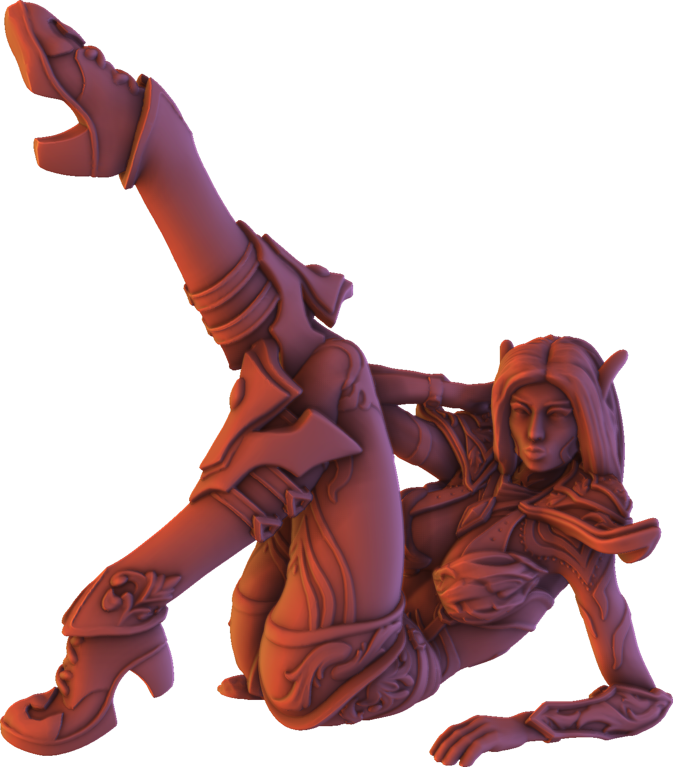 Grey Alchemists - Drow Demon Hunter - 32mm/75mm DnD/Pathfinder/TTRPG Figure