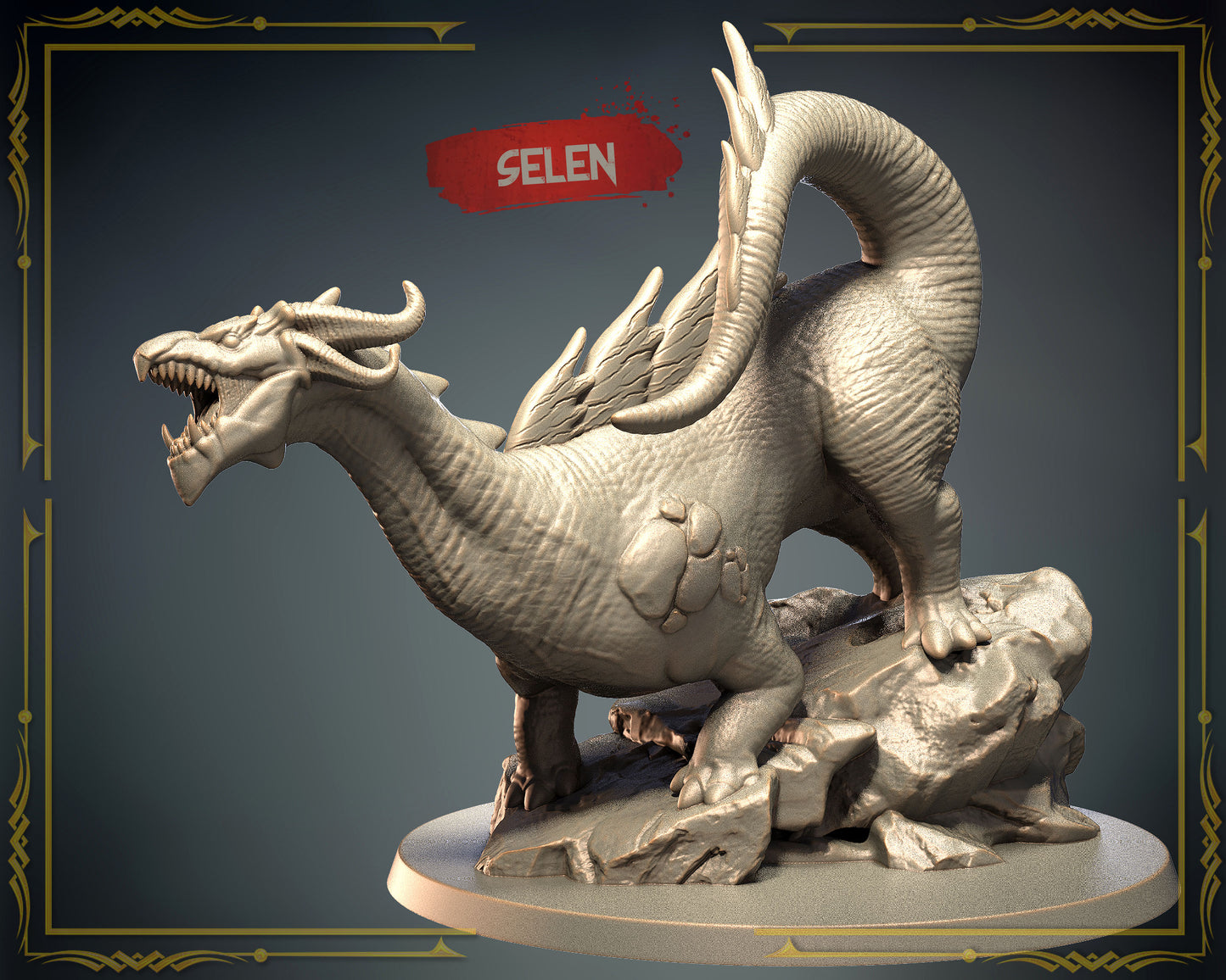 3D IPStudios - Dragons Worlds #1 - Selen - DnD/TTRPG Figure/Miniature - Helios3DPrinting