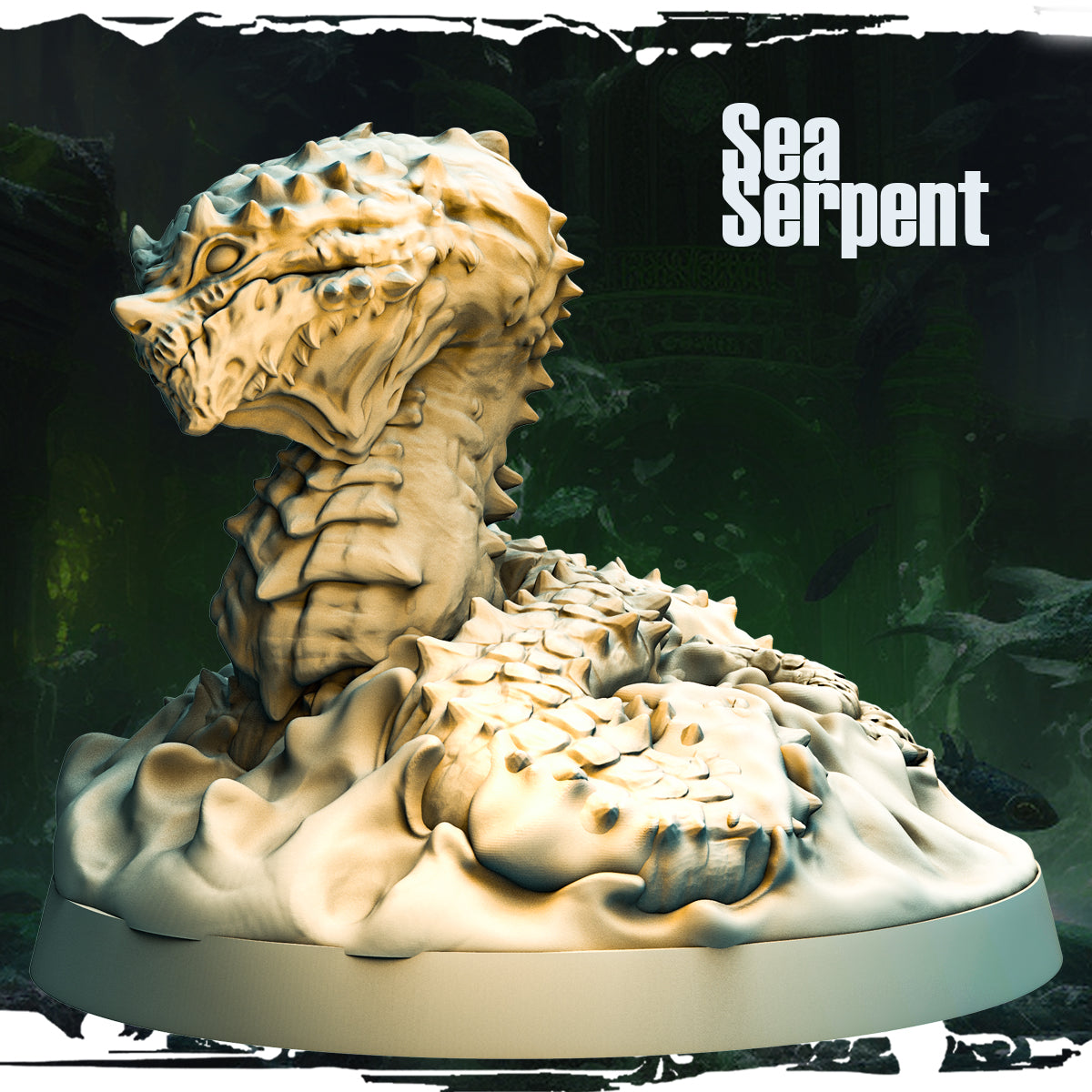 Monolith Arts - Terror on Cursed Waters - Sea Serpent - DnD/TTRPG Figure/Miniature